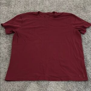 Life Is Good Dark Red Short Sleeve Tee